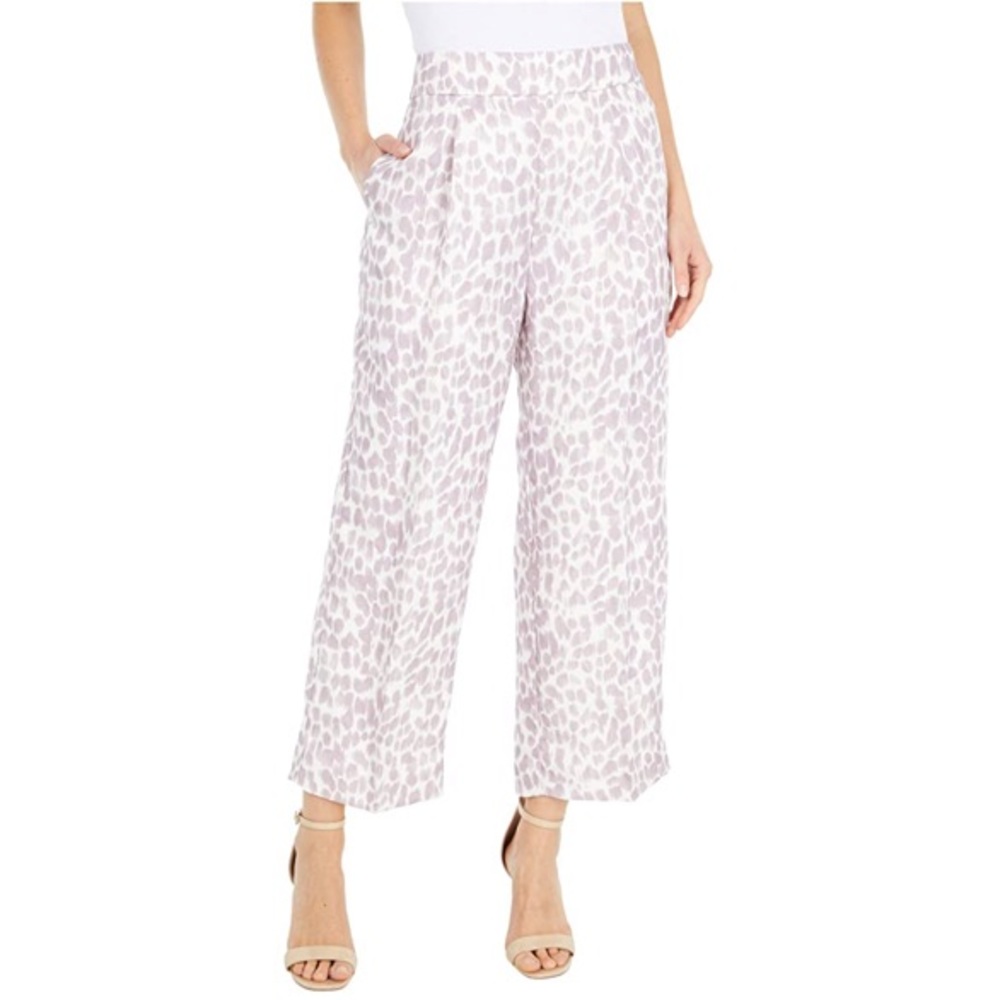 6 J.CREW TARYN WIDE LEG CROPPED PANTS LEOPARD